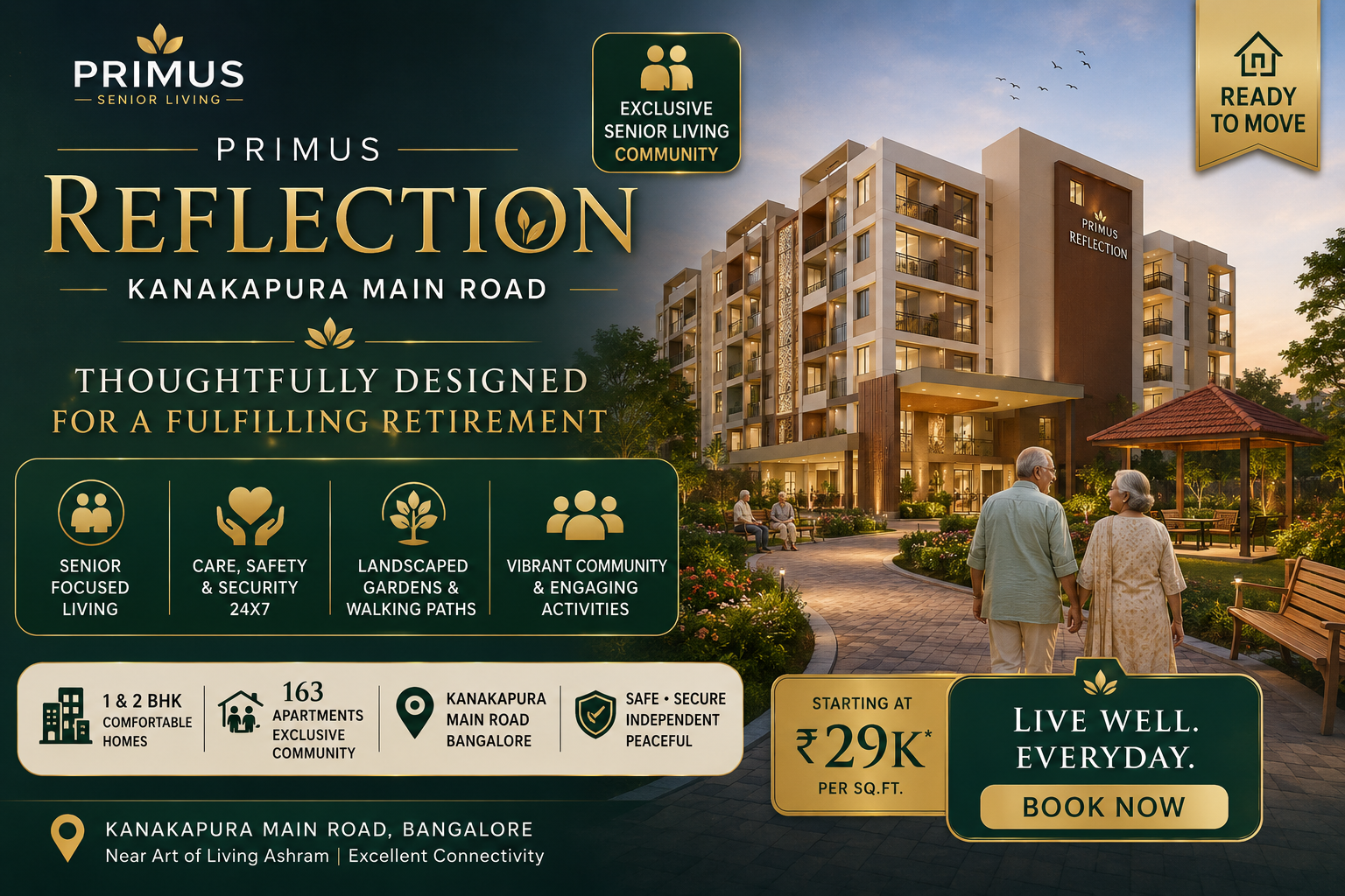 Primus Reflection Kanakapura Main Road Senior Living Community
