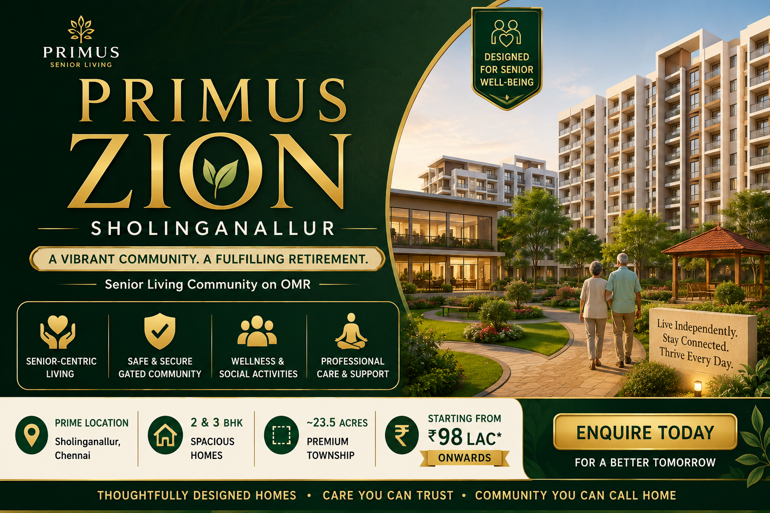 Primus Zion Sholinganallur Senior Living Community